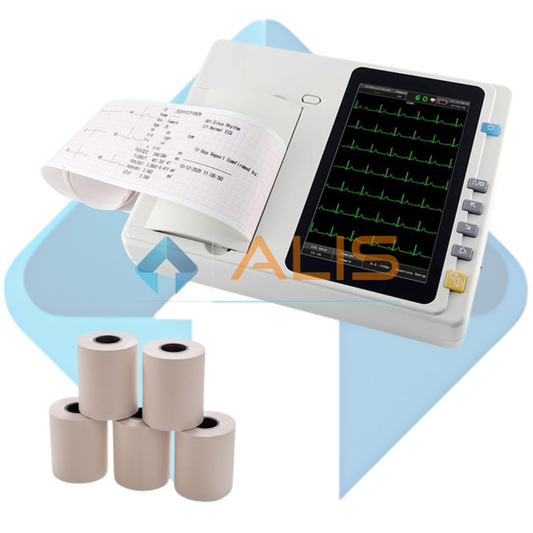 3 Channel ECG Machine 7 Inch Touch Screen and 5 ECG Paper Rolls