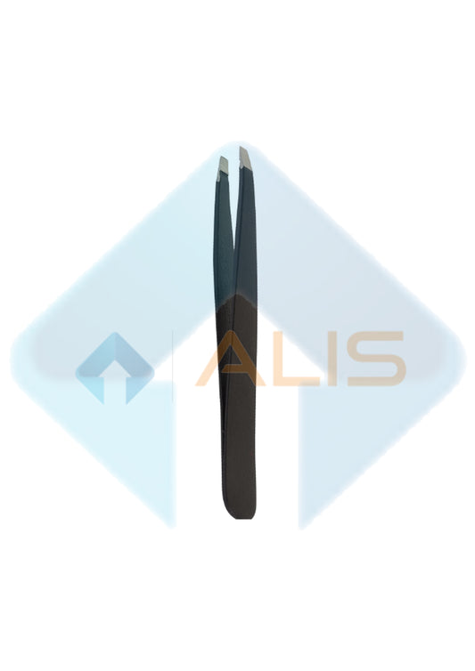 Black Square Tip Tweezer | Great Precision for Hair Plucker, Eyebrow, Upper Lips Eyelash Extensions for Daily Beauty Routine