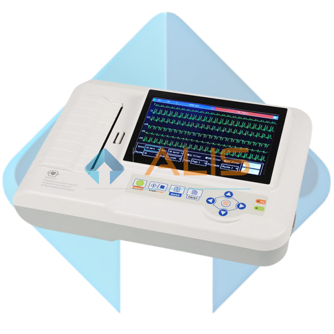 6 Channel ECG Machine 7 Inch Touch Screen