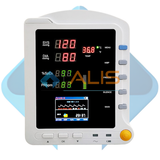 CMS 5100 SPo2 and NIBP Measuring Patient Monitor (White)