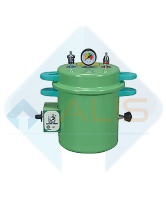 Dental Autoclave, Epoxy Finish, Pressure cooker type, Electric, 10 Liters (Green)