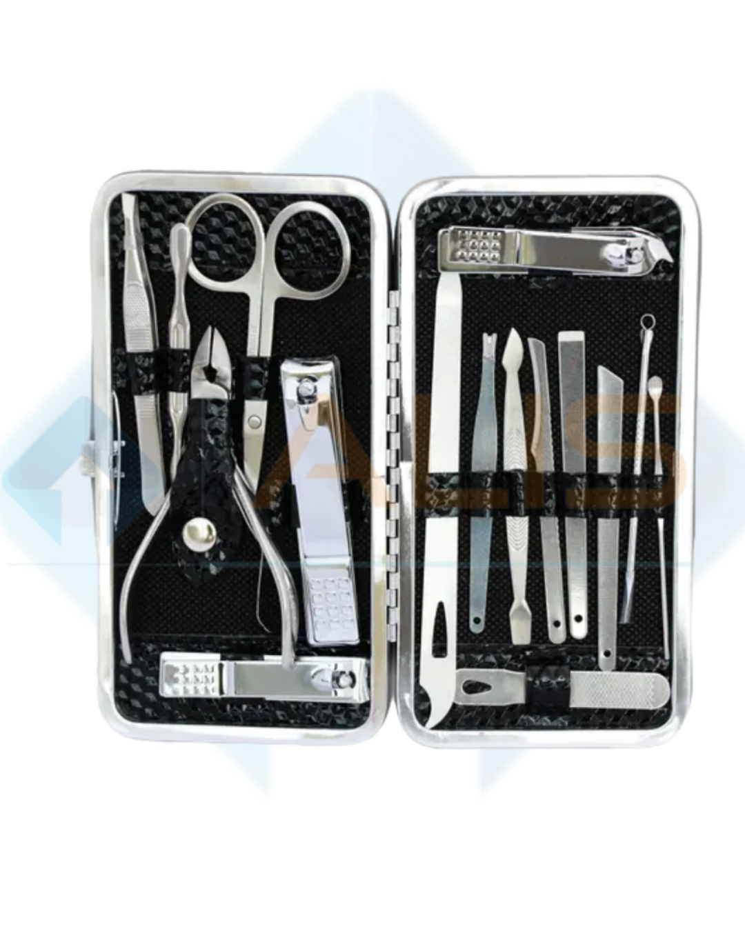 Manicure Pedicure Set Nail Clippers Kit of 16Pcs, Stainless Steel Professional Grooming Kit, Facial & Hand & Foot Beauty Set, Nail Cutter Tools with Luxurious Travel Case