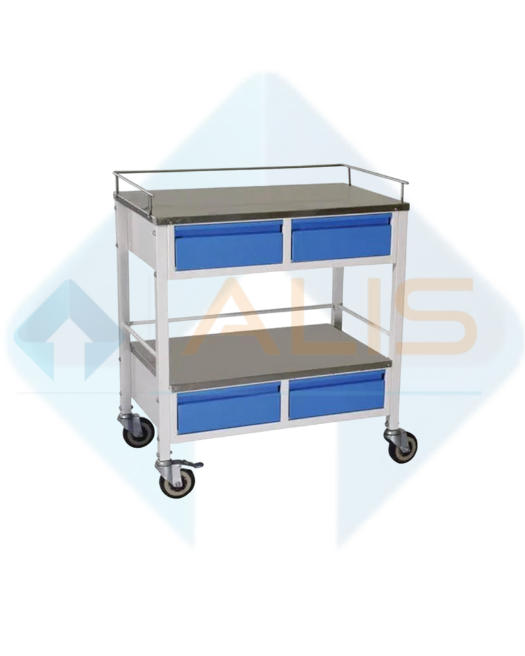 Medicine Trolley with Four Drawers