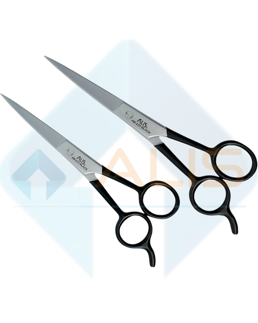 SALON BARBER HAIR SUPERCUT CUTTING SCISSOR BLACK Colour Handle Combo Size 6.5" & 7.5" Supercut Smooth Scissor Kit Stainless Steel For Women & Men Salon (Black Combo Kit Both Size)