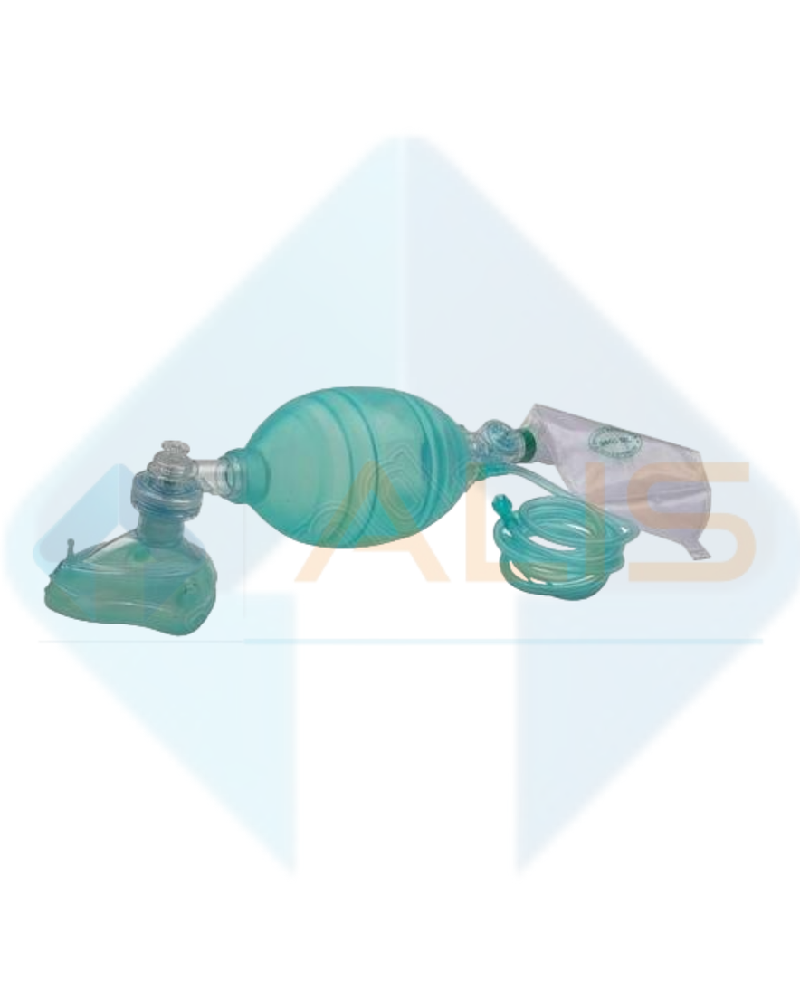 Silicone Artificial Resuscitator (Ambu Type Bag) Adult - Green